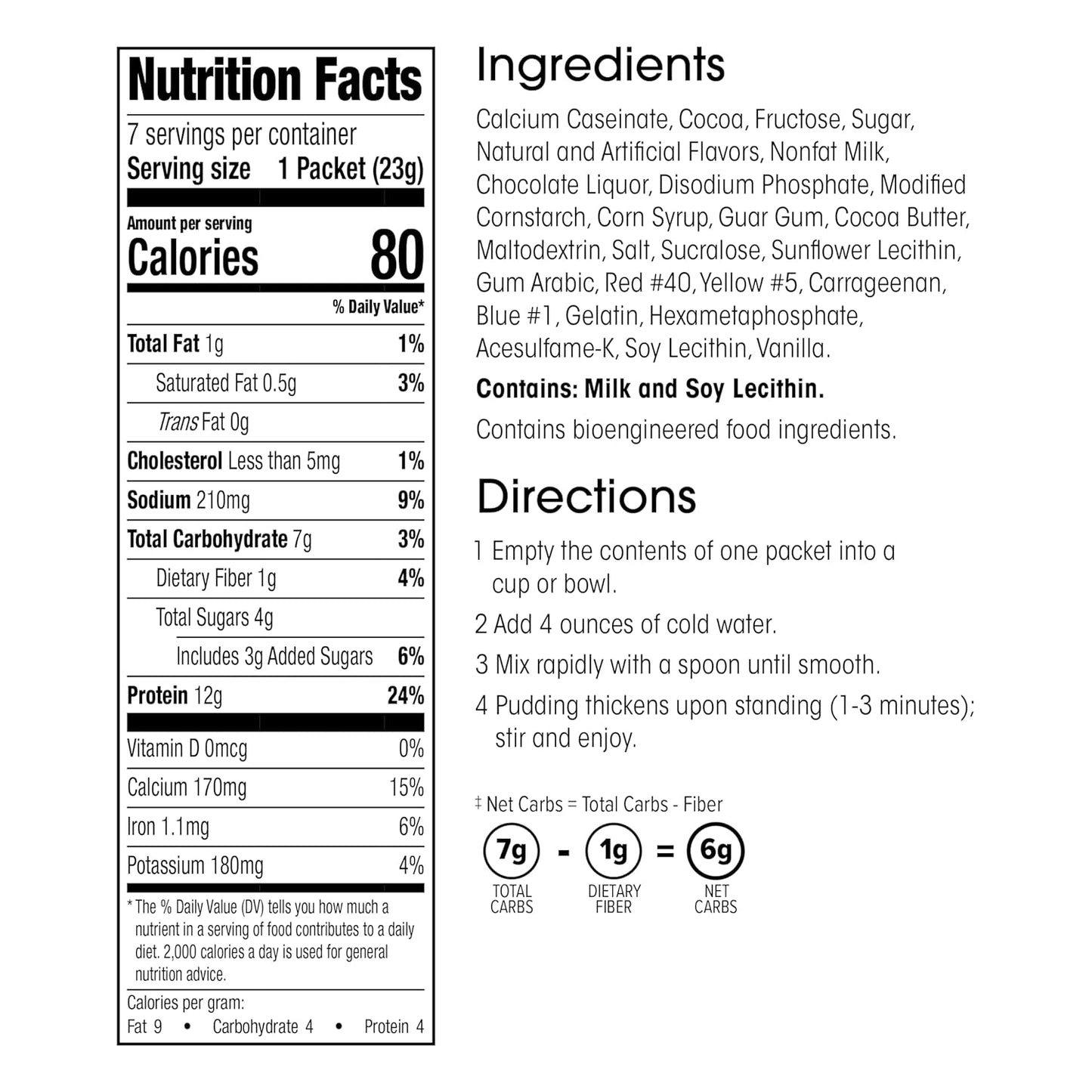 WonderSlim Protein Pudding, Chocolate Chip Marshmallows, Gluten Free, Low Carb (7ct)