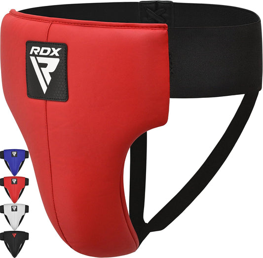 RDX Groin Protector for Boxing, Muay Thai, Kickboxing and MMA Training, Maya Hide Leather Abdo Gear for Martial Arts , SATRA Approved Abdominal Guard for Karate and Taekwondo