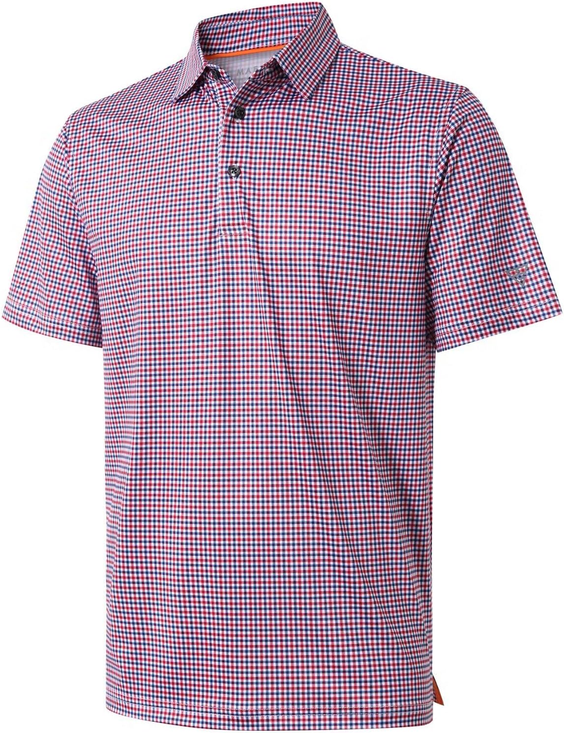 Men's Golf Polo Shirts Short Sleeve Striped Performance Moisture Wicking Dry Fit Golf Shirts for Men