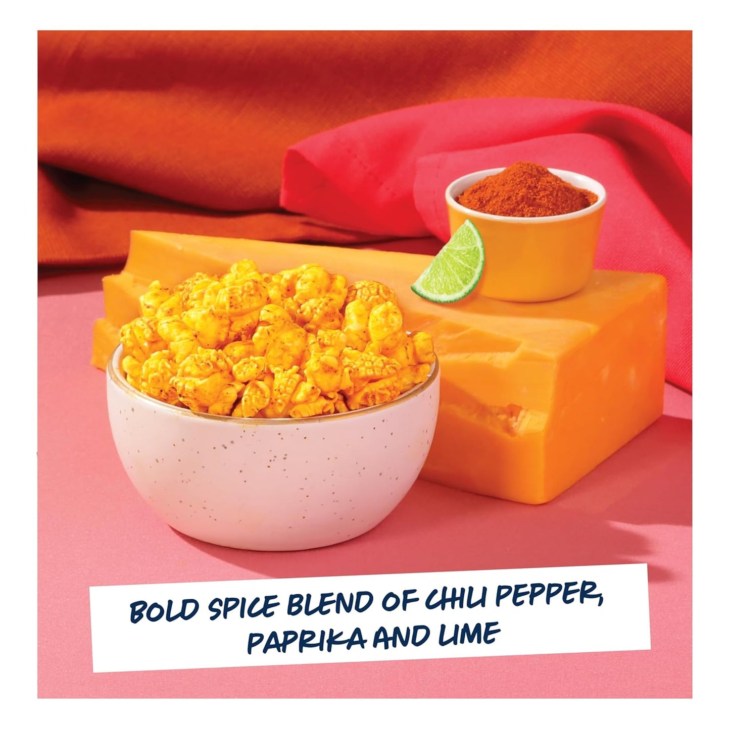 Garrett Popcorn Spicy CheeseCorn, 5.0oz, 4 Bags, Spicy Cheddar Popcorn, Gluten Free, Bold Snack, Popped Popcorn Bags