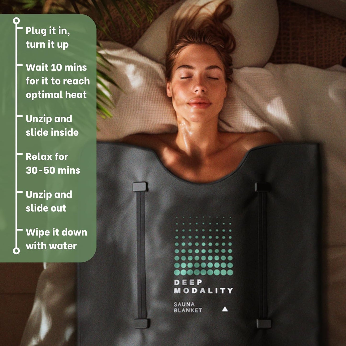 Pro M3 - Infrared Sauna Blanket | Detox, Wellbeing & Recovery | Highest Grade Materials + Jade & Tourmaline for Enhanced Therapy, Adjustable Temp 77-176°F, 6ft x 3ft (Mineral Edition)