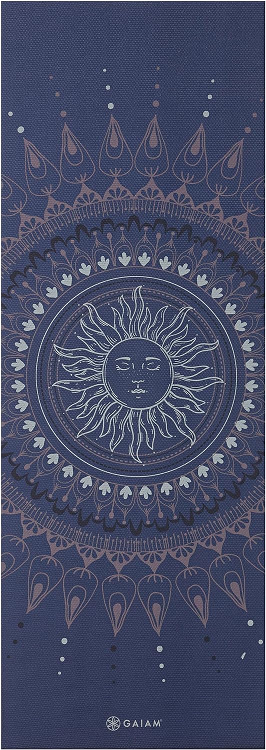 Gaiam Yoga Mat - Premium 6mm Print Extra Thick Non Slip Exercise & Fitness Mat for All Types of Yoga, Pilates & Floor Workouts (68"L x 24"W x 6mm Thick)