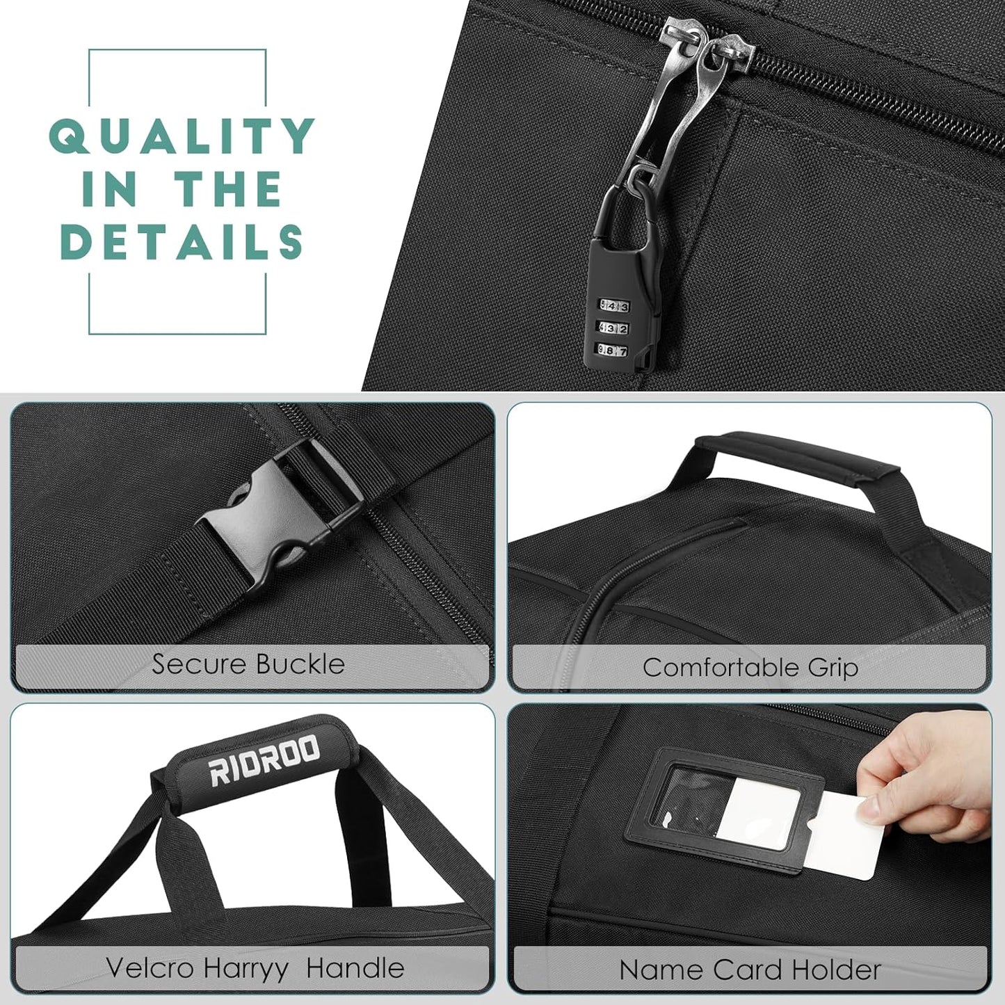 Golf Travel Bags for Airlines with Wheels, Soft-Sided 900D Oxford Cover, Padded Club Protection, Universal Fit Golf Gifts for Men and Women