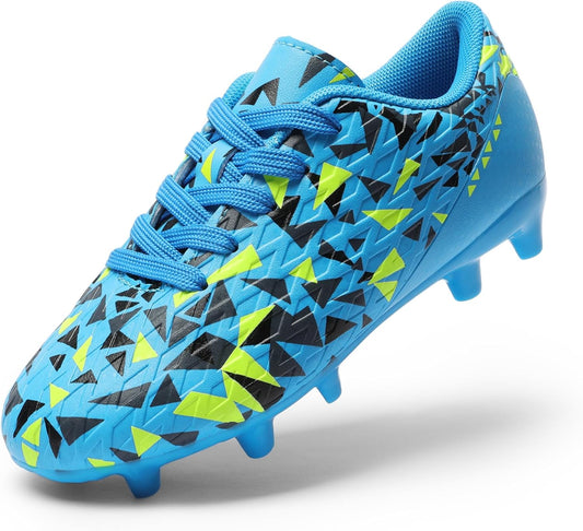 DREAM PAIRS Boys Girls Soccer Cleats Youth Firm Groud Athletic Outdoor Trainning Football Shoes for Little/Big Kid