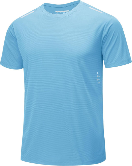 MAGCOMSEN Mens Rash Guard Short Sleeve UPF 50+ Sun UV Quick Dry Shirts Workout Swim Running Athletic T-Shirt