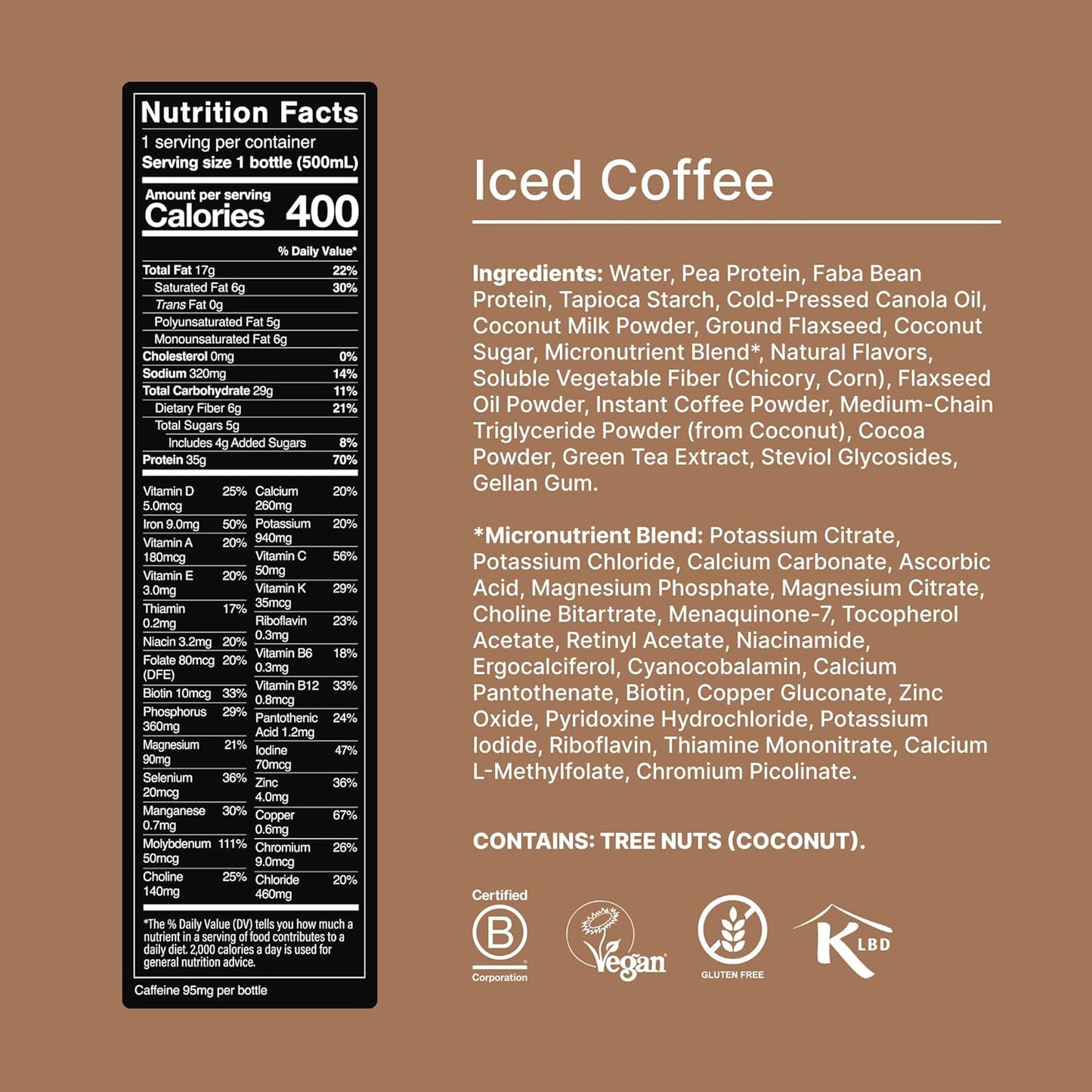 Huel Black Edition Ready-to-Drink | Iced Coffee Meal Replacement Shake | 35g High Protein Drink | 27 Vitamins & Minerals, Vegan, Gluten Free | Plant Based | High Fiber, Low Sugar | 16.9 Fl Oz, 12 Pack