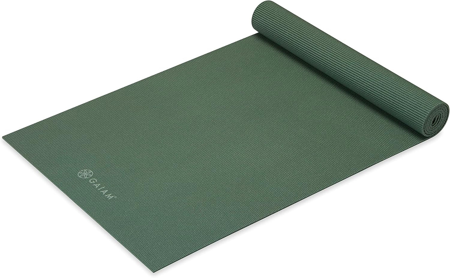 Gaiam Yoga Mat - Premium 5mm Solid Thick Non Slip Exercise & Fitness Mat for All Types of Yoga, Pilates & Floor Workouts (68" x 24" x 5mm)