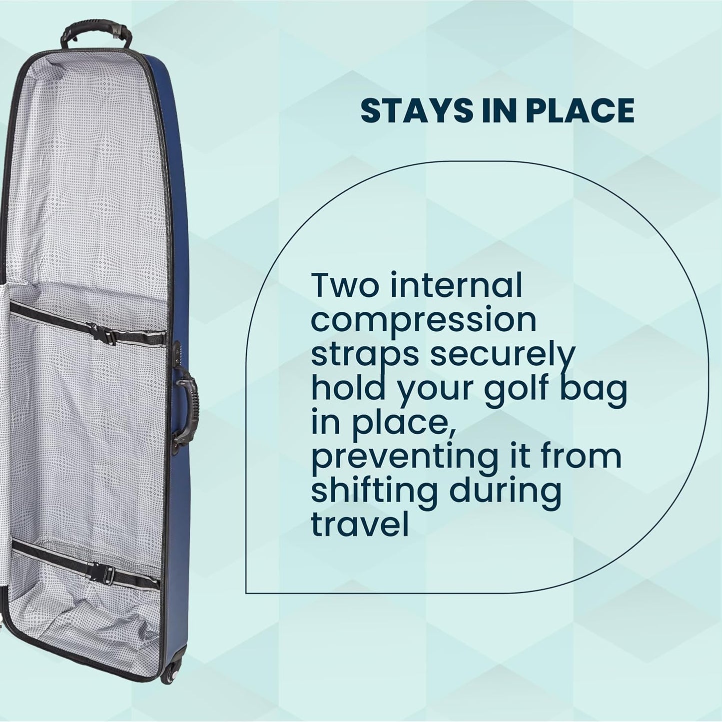 Samsonite Golf 6850 Hard Case Golf Travel Bag, Lightweight & Durable ABS Shell, Multi-Directional Wheels