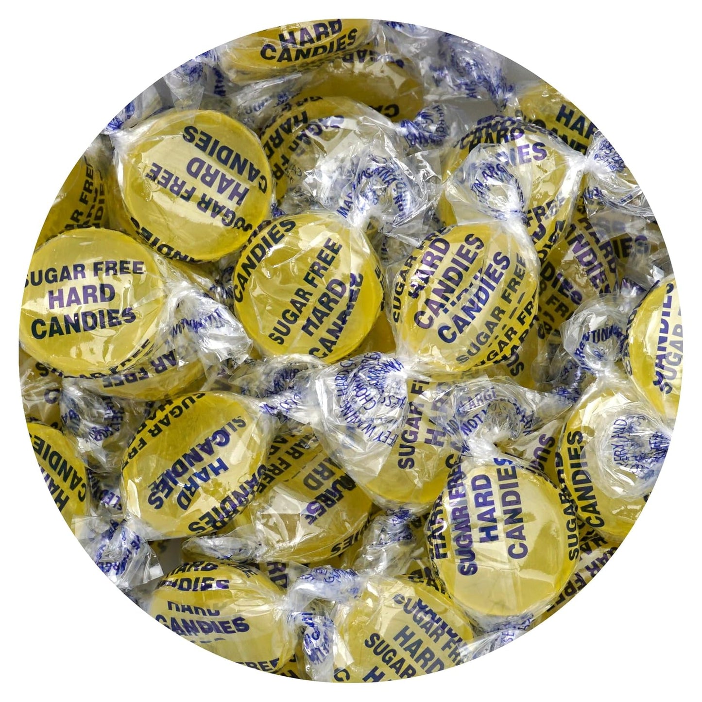 Arcor Sugar Free Lemon Drops, 2 Pound Bulk Bag (Approx. 140 Pieces), Individually Wrapped Hard Candy, The Hampton Popcorn & Candy Company