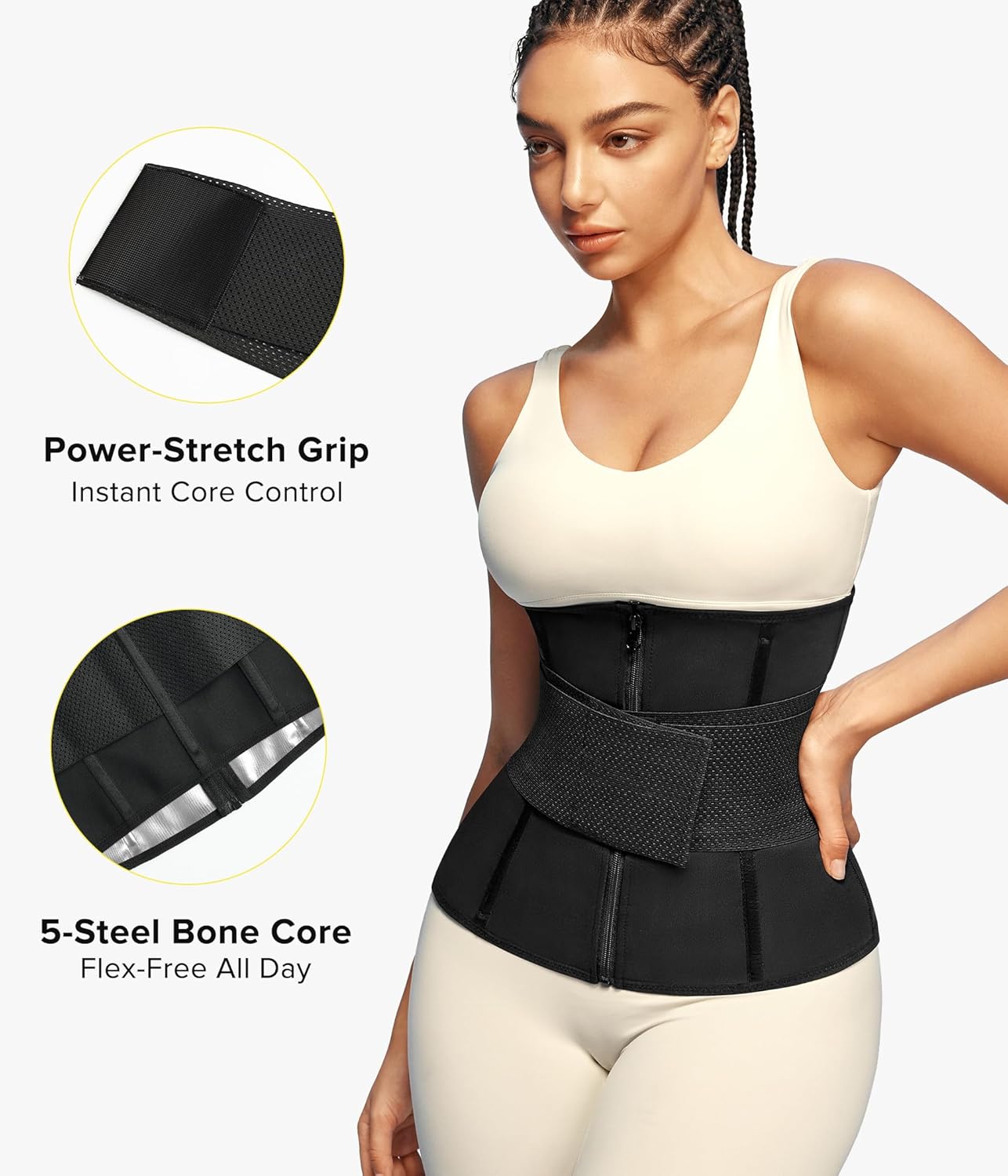 Junlan Sweat Waist Trainer for Women - Sauna Waist Trimmer for Working Out