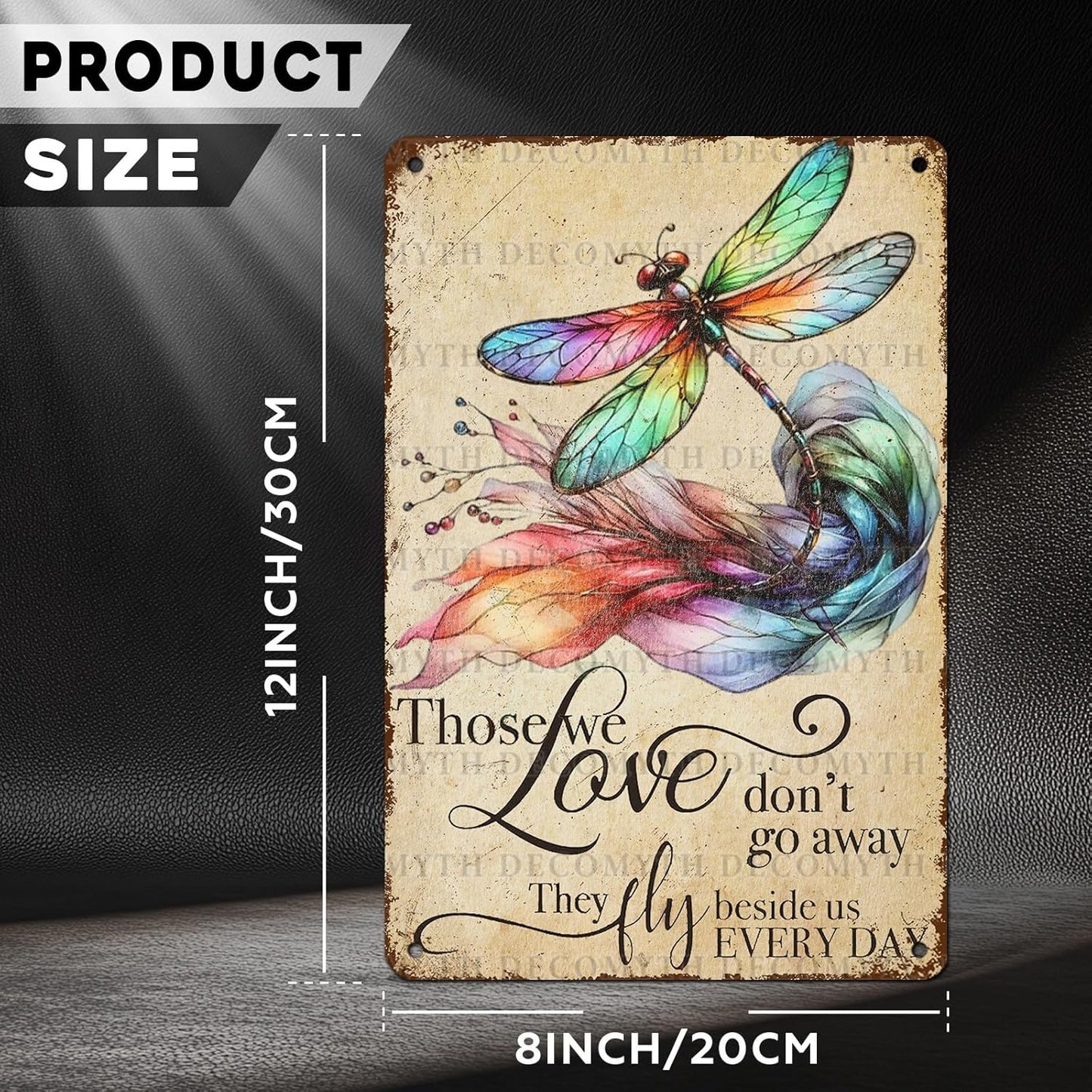 Vintage Tin Sign Those We Love Don't Go Away They Fly Belive Us Every Day Tin Sign for Home Farm Outdoor Bathroom Restaurant Cafes Bars Club Kitchen Garage Art Wall Decor 12 * 8inch