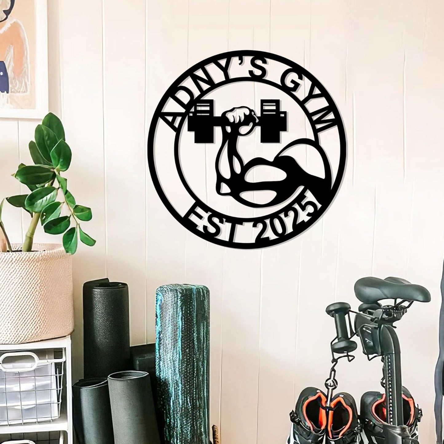 Luxury Personalized Gym Metal Sign, Custom Home Gym Sign, Home Gym Decorations, Gifts for Fitness Lovers, Workout Room Decor, Gym Signs for Home Gym, Christmas Gifts 4