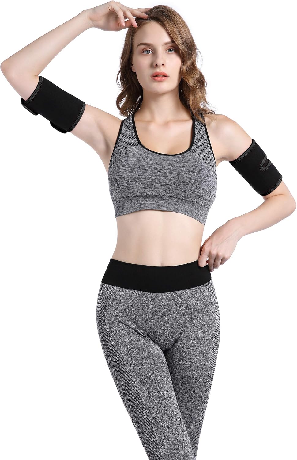 Bakerdani Hot Sweat Neoprene Compression Arm Sauna Sleeves Slimmer Bands Wraps Arm Trimmers for Men & Women (a Pair)