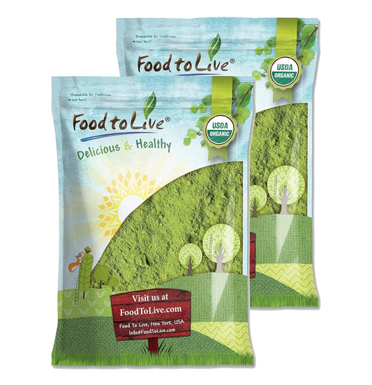 Food to Live Organic Moringa Leaf Powder, 16 Pounds - Non-GMO, Kosher, Raw, Vegan, Bulk, Ground Moringa Oleifera Leaf, Sun-Dried, Great for Drinks, Teas and Smoothies