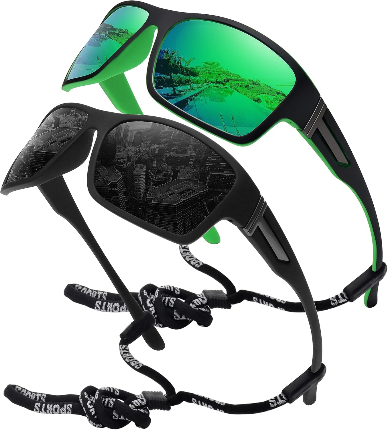 STORYCOAST Polarized Sports Sunglasses for Men Women Unbreakable Frame Cycling Fishing Driving