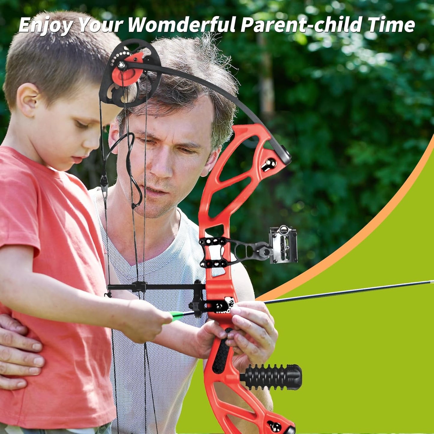 Compound Bow Archery Sets for Youth & Kids,Beginners, Right Hand Compound Bows, Draw Length 18"-27",15-30 lbs Draw Weight, 260fps, Hunting Bow Archery Arrows Set