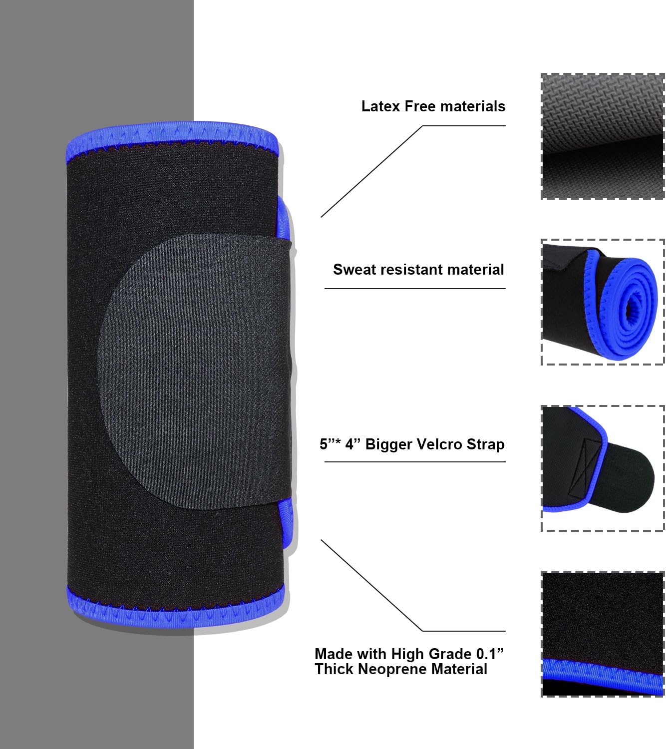 Biange Waist Trainer for Women Men Sweat Belt Waist Trimmer Belly Band Stomach Wraps