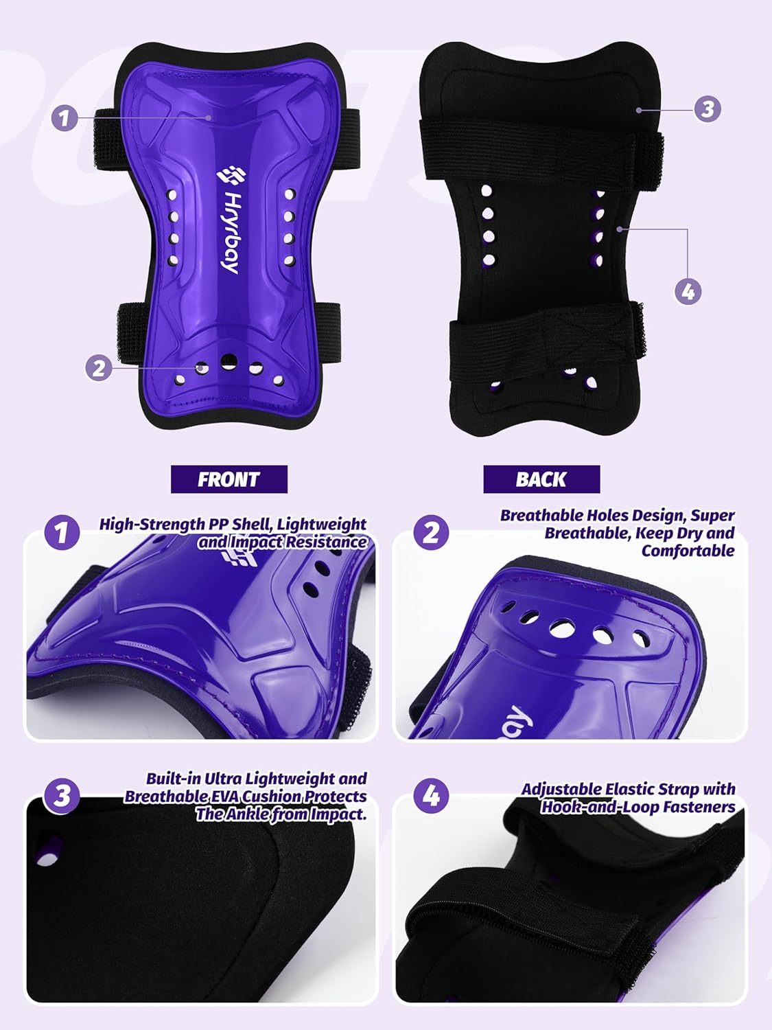 Kids Soccer Shin Guards and Socks Toddler Soccer Shin Pads Protective Defender Gear for 3-15 Years Old Youth Boys Girls