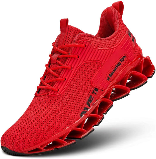 Vooncosir Men's Fashion Sneakers Breathable Mesh Running Shoes Blade Non Slip Soft Sole Casual Athletic Walking Shoes