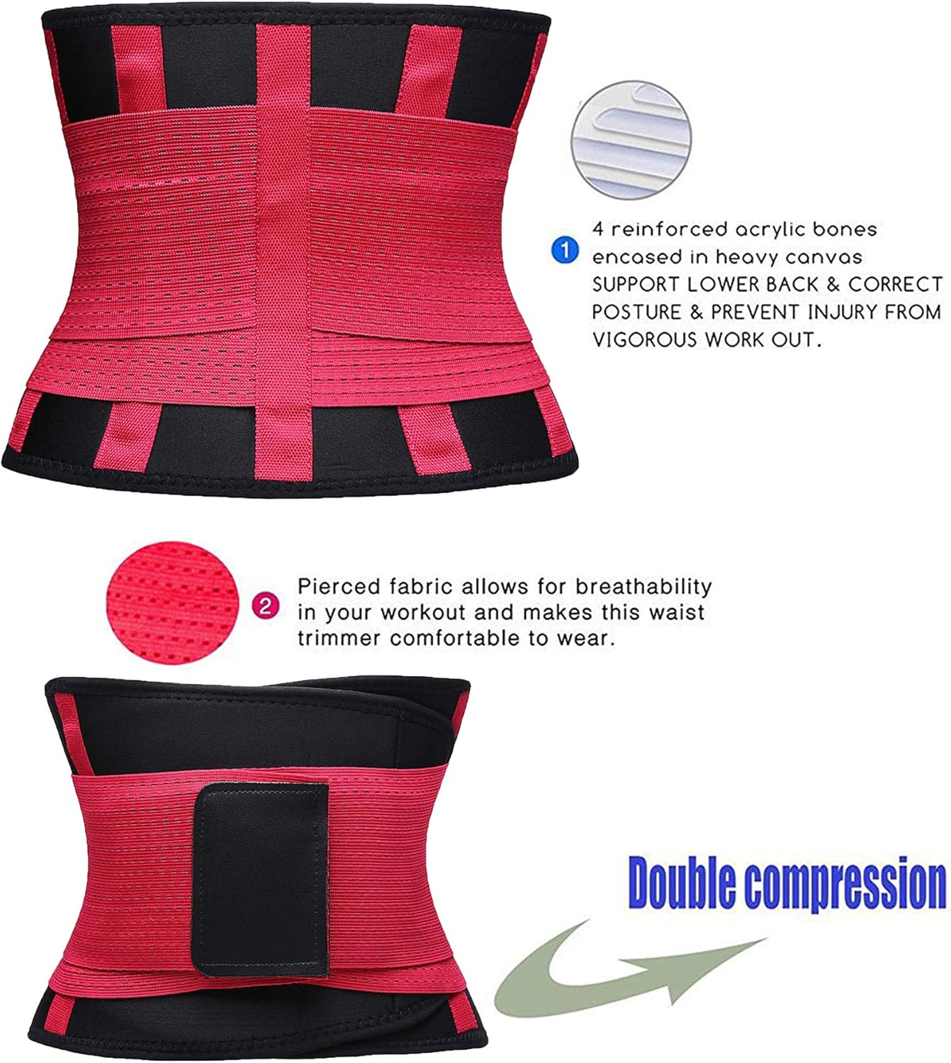 VENUZOR Waist Trainer Belt for Women - Waist Cincher Trimmer - Slimming Body Shaper Belt - Sport Girdle Belt (UP Graded)