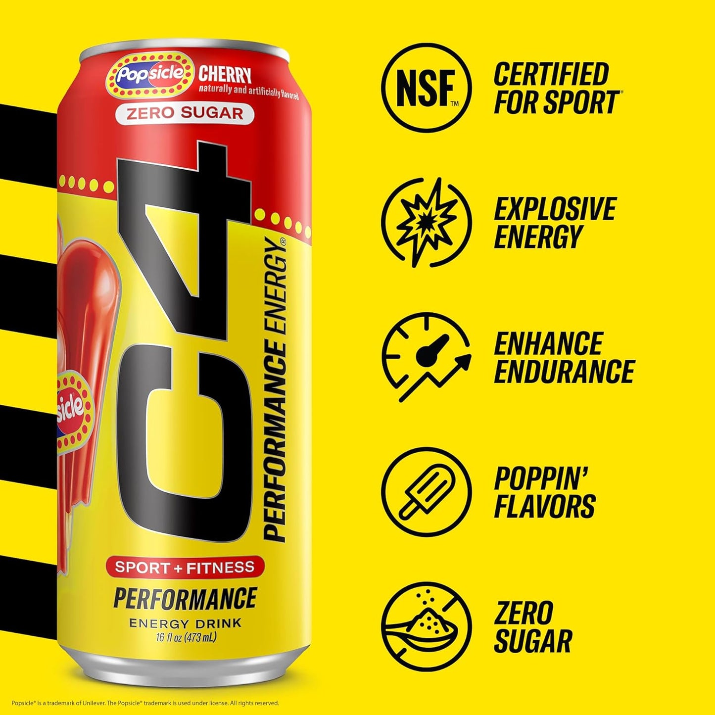 Cellucor C4 Energy Drink Cherry, Carbonated Sugar Free Pre Workout Performance Drink with no Artificial Colors or Dyes, 16 Oz, Pack of 12