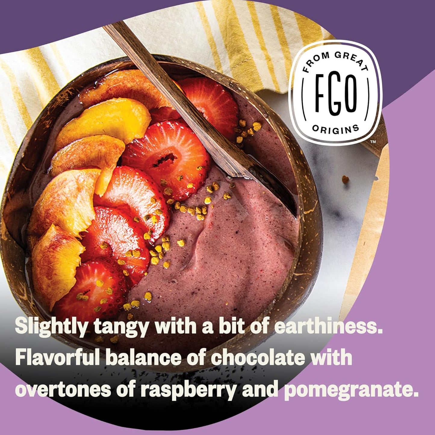 FGO Organic Acai Powder, 1 Pound / 16oz Bulk Resealable Pouch, Freeze Dried Superfood Berry from Brazil, No Sugar & Additives,Great for Drinks, Smoothie, & Beverages, Non-GMO (Pack of 1)