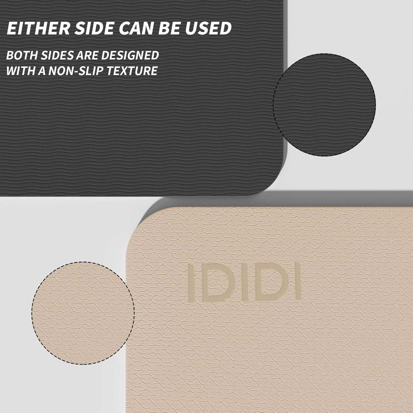 10mm Large Yoga Mat (6'x 4') - Extra Long and Wide 72 x 48 x 0.4 inches, Non-Slip POE Fitness Mat, Eco-Friendly, Thick Wide Exercise Mat for Home Workouts,Ideal for Yoga and Pilates.