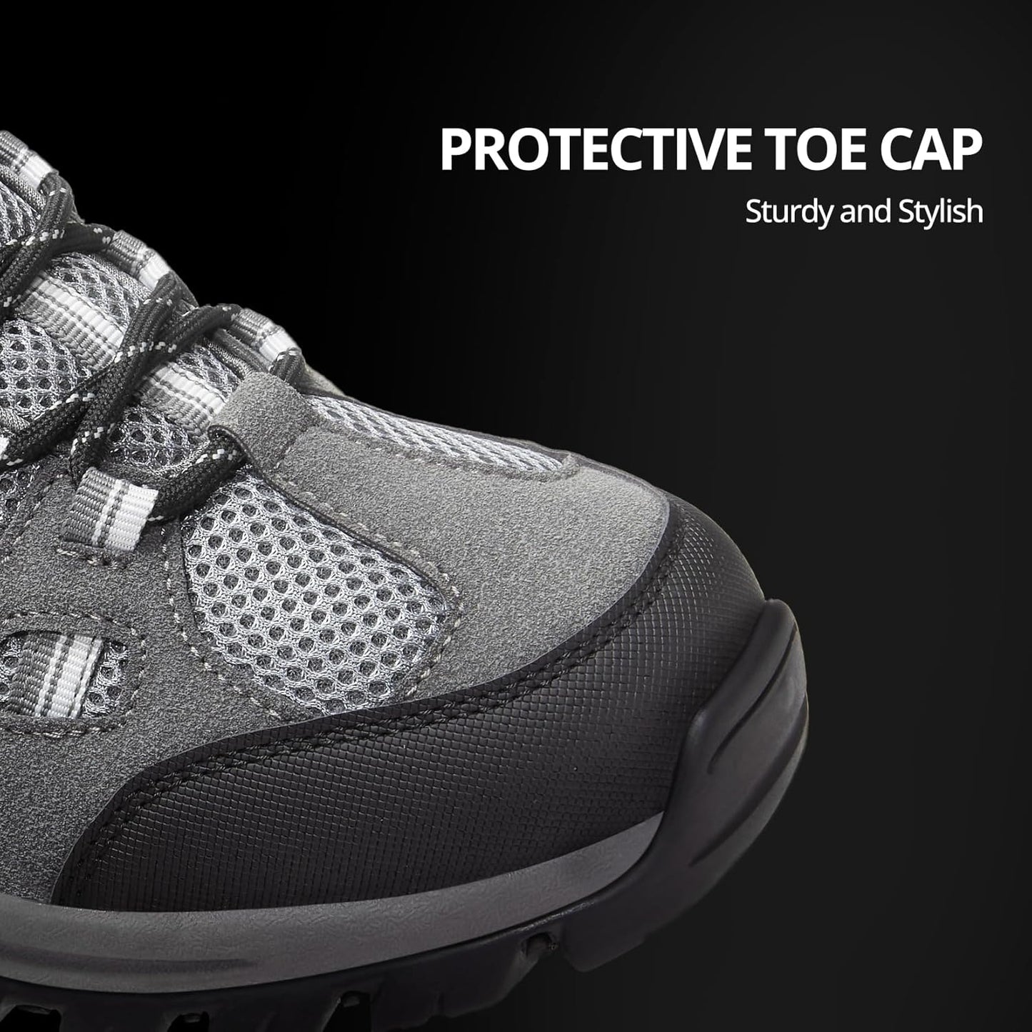 CAMELSPORTS Mens Hiking Shoes Walking Shoes for Men Outdoor Leather Mesh Lightweight Trail Sneakers