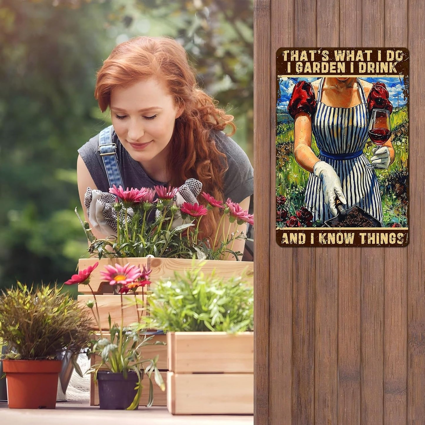 Gardening Decor That's What I Do I Garden Vintage Metal Sign for Home Yard Garden Backyard Garage Man Cave Shed Office Craft Room 12 * 8inch