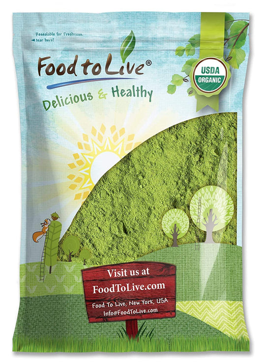 Food to Live Organic Moringa Leaf Powder, 4 Pounds - Non-GMO, Kosher, Raw, Vegan, Bulk, Ground Moringa Oleifera Leaf, Sun-Dried, Great for Drinks, Teas and Smoothies