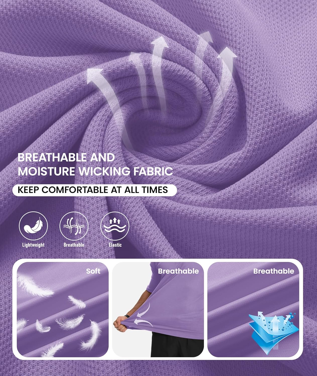 ZITY Mens 2 Pack Polo Shirts Short Sleeve Performance Sports Golf Shirt for Men Tactical Shirt