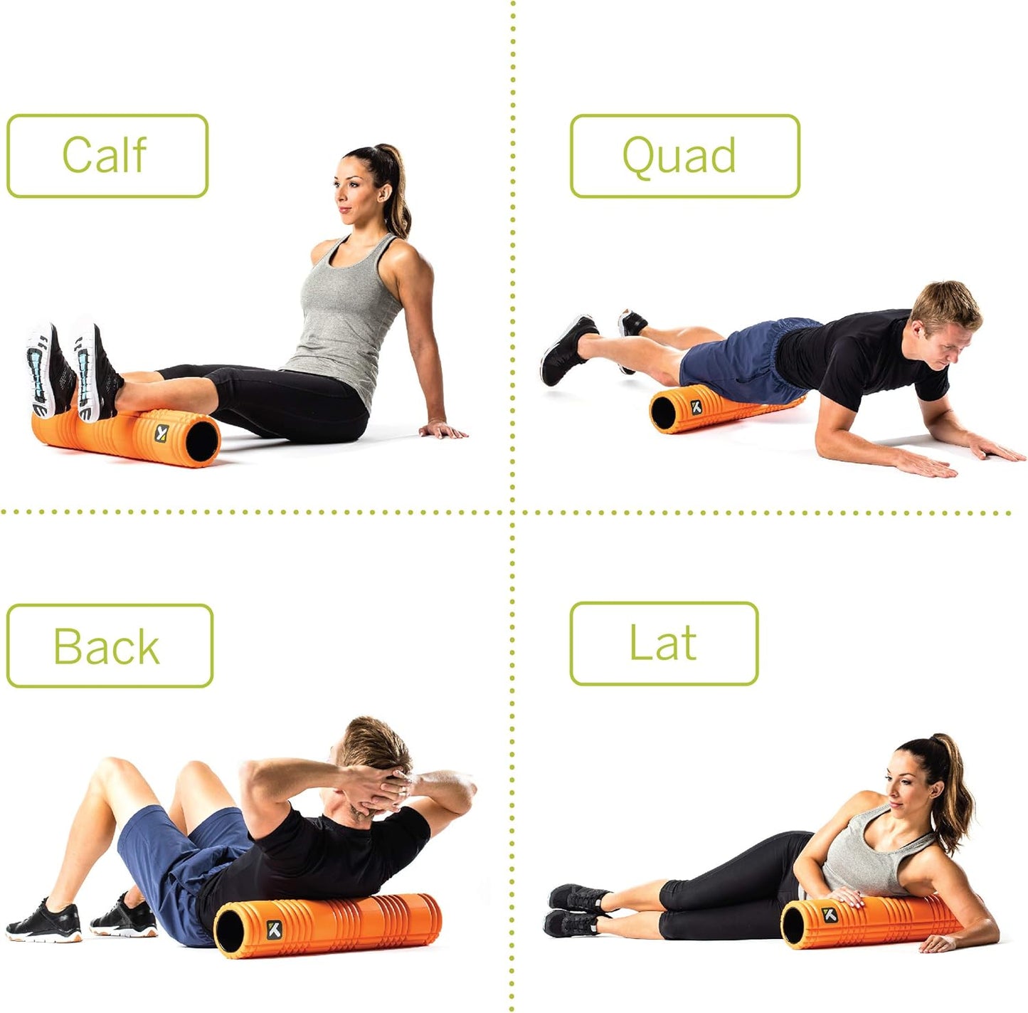 TRIGGERPOINT Performance Therapy Grid Patented Multi-Density Foam Massage Roller Exercise, Deep Tissue&Muscle Recovery Relieves Muscle Pain & Tightness, Improves Mobility & Circulation