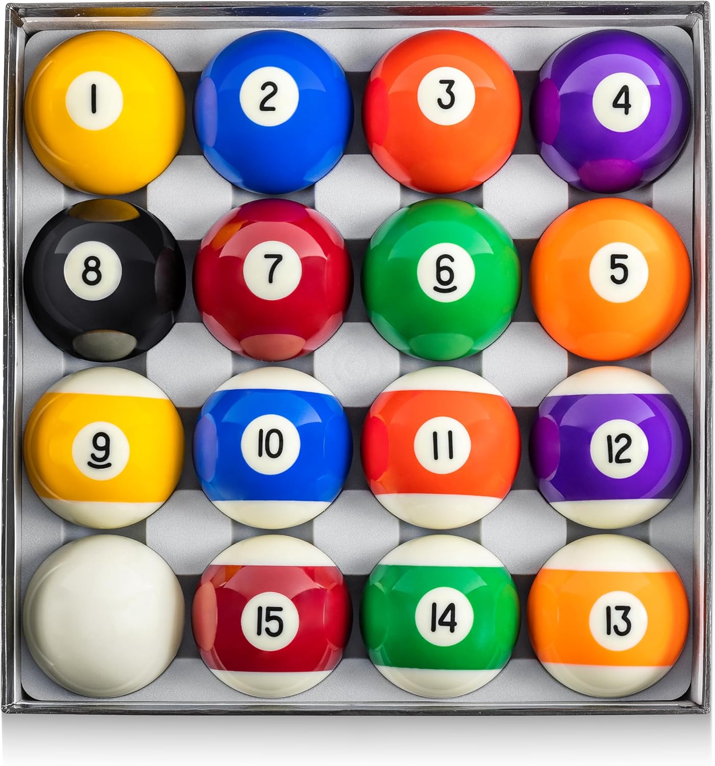 GoSports Regulation Pool Balls for Pool Table – Premium Set of 16 Billiard Balls, Professional Pool Table Balls Set