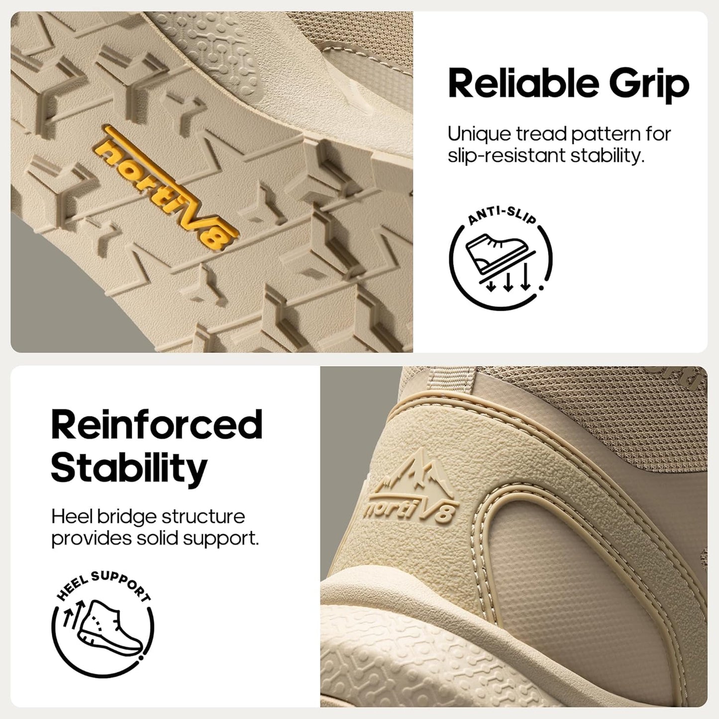 NORTIV 8 Men's Military Tactical Boot Lightweight Comfortable Boots for Work All Day Side Zipper Motorcycle Combat Hiking Boots Metrostrike(8-9 Inches)