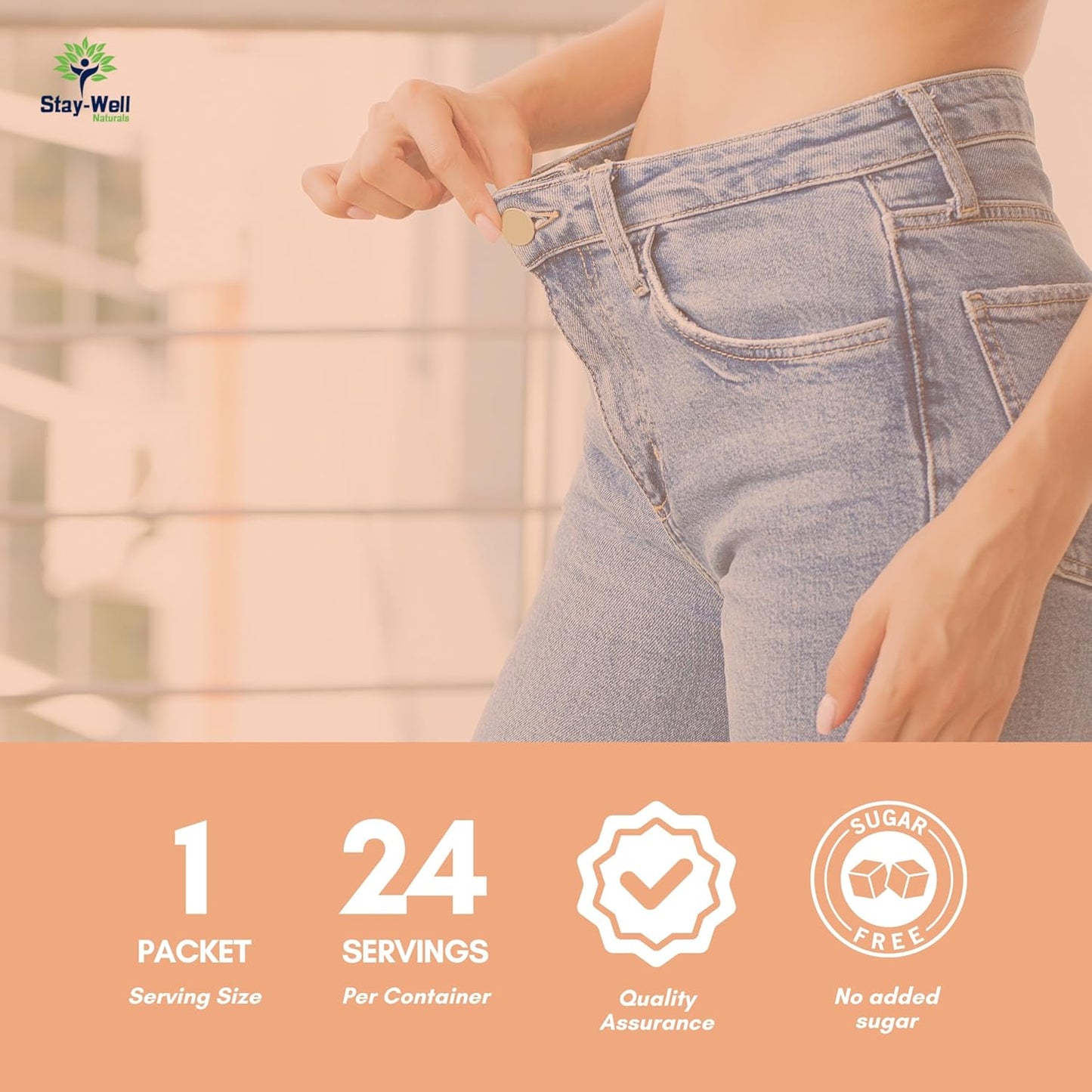 GLP-1 Supplement | Natural GLP-1 Production | GLP 1 Booster Drink Mix to Control Appetite and Cravings | Great Tasting Metabolic Support - Yerba Mate, Garcinia Cambogia, Berberine [Peach]