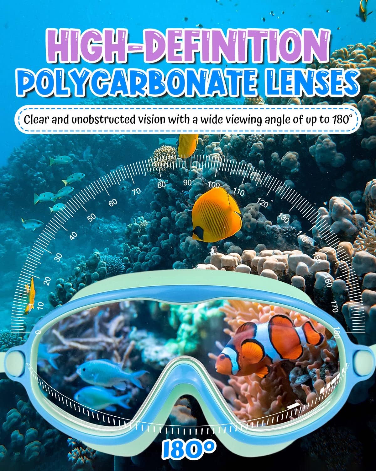 Rantizon Swim Goggles 2 Pack, Wide View Anti Fog&UV Swimming Goggles for Audlt, No Leaking Swim Glasses for Men Women Kids