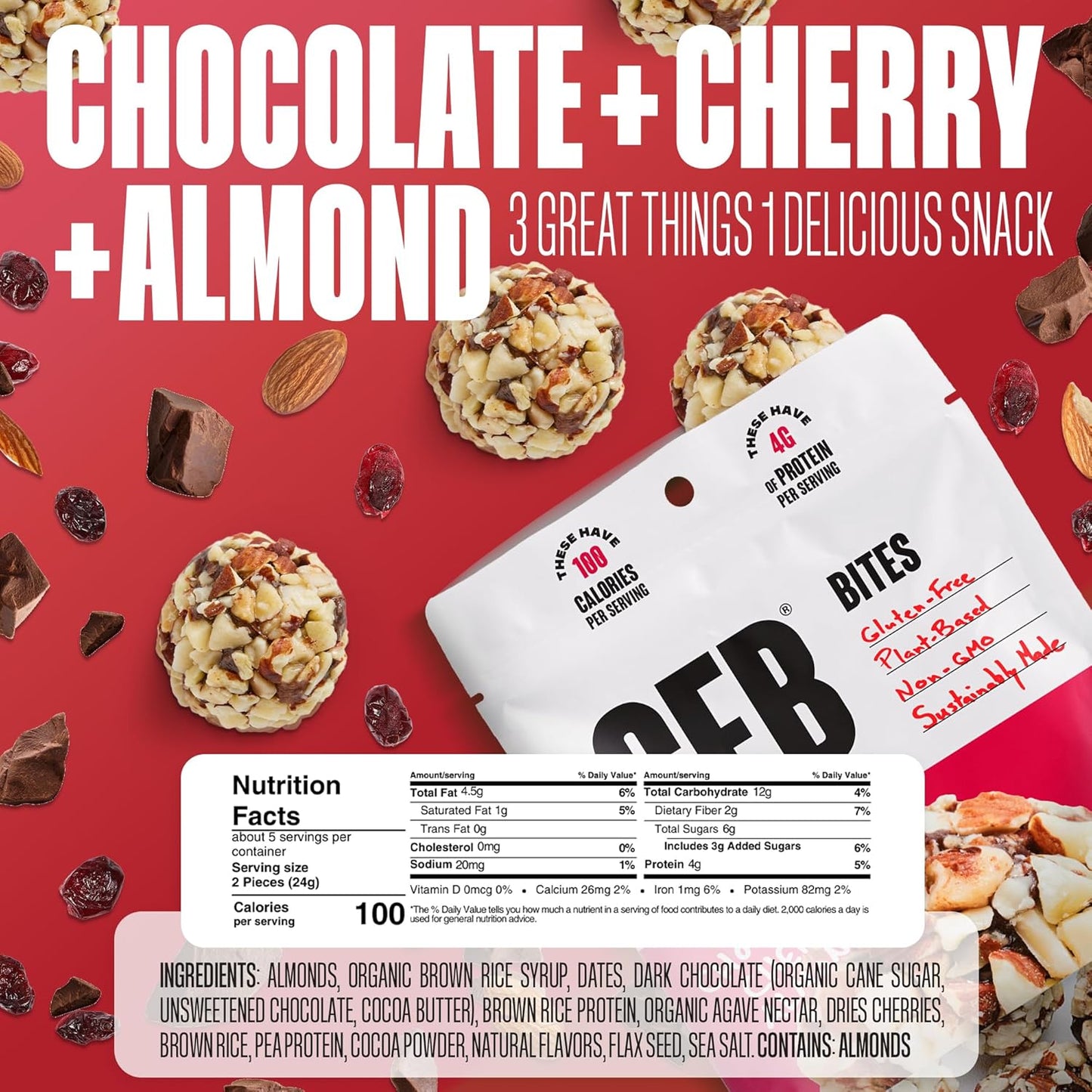 The GFB Variety Pack Protein Bites - Gluten Free, Plant Based, Non GMO, Sustainably Made – Ridiculously Tasty, Healthy, Vegan, Protein Energy Balls, 4 oz (6 Count)