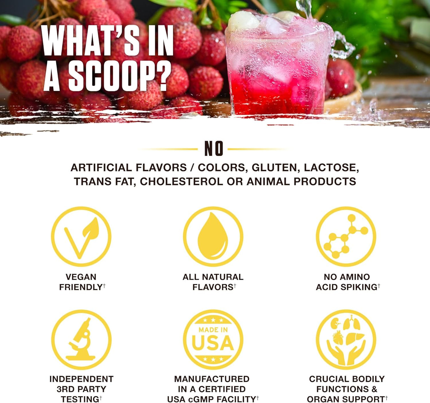 Ambrosia Nektar Superfood Health Supplement Powder, 30 Servings, Strawberry Lychee Flavor