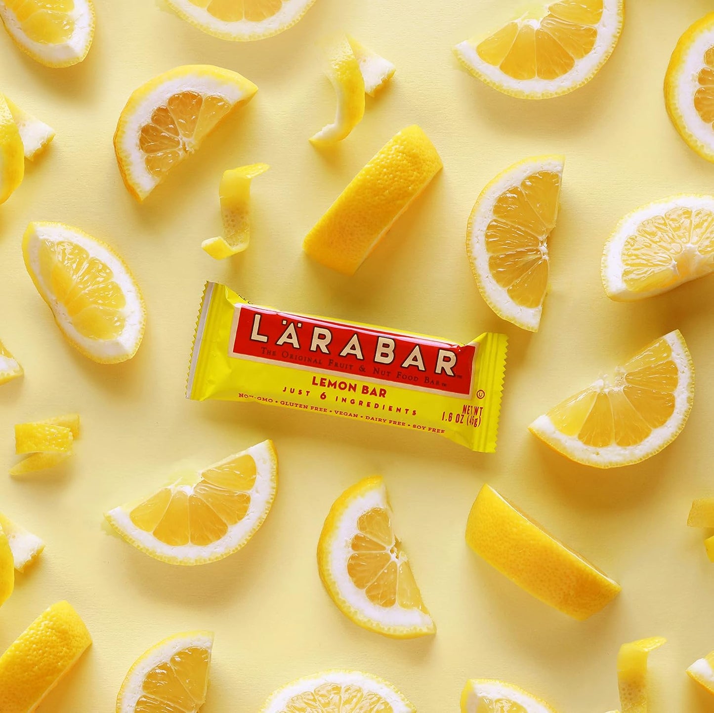 Larabar Lemon Bar, Gluten Free Vegan Fruit & Nut Bars, 1.6 oz bars, 18 ct