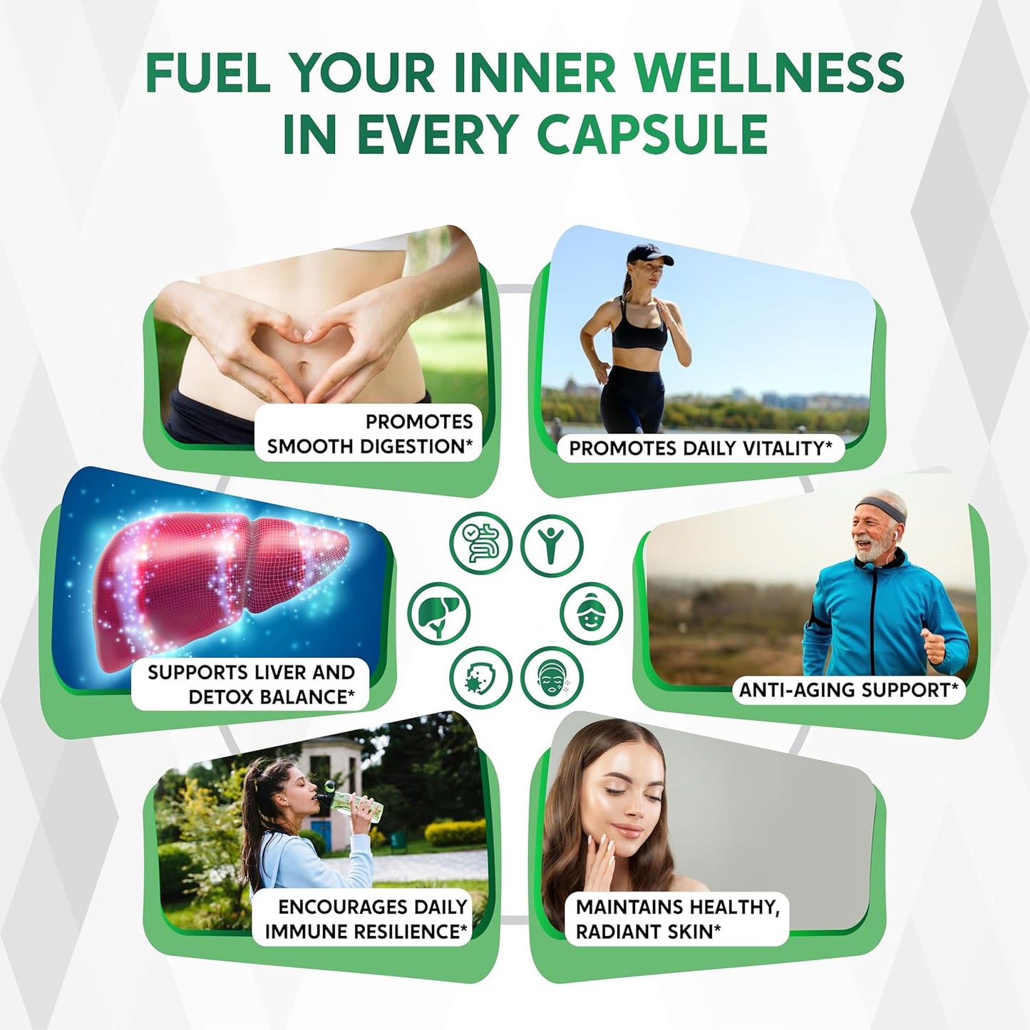 Moringa Supplement - 10-in-1 Natural Blend with Turmeric Milk Thistle Ginger Saffron Fenugreek Holy Basil Ceylon Cinnamon - 150 Count - Made & Tested in The USA