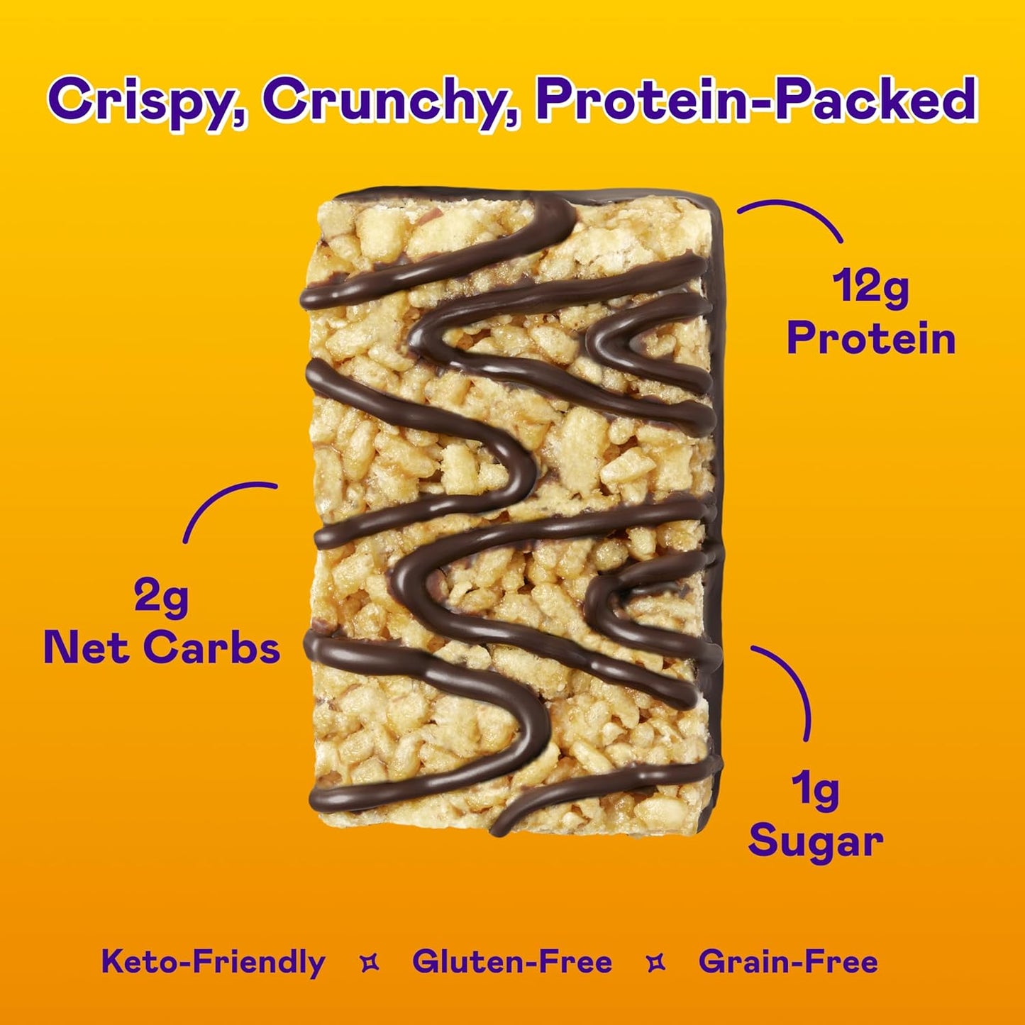 MAGIC SPOON Treats - High Protein, Low Carb, Keto Friendly, Low Sugar, Gluten Free, Crispy Protein Bar Cereal Bar, On-The-Go Healthy Snack (Chocolate PB, 24 Bars)
