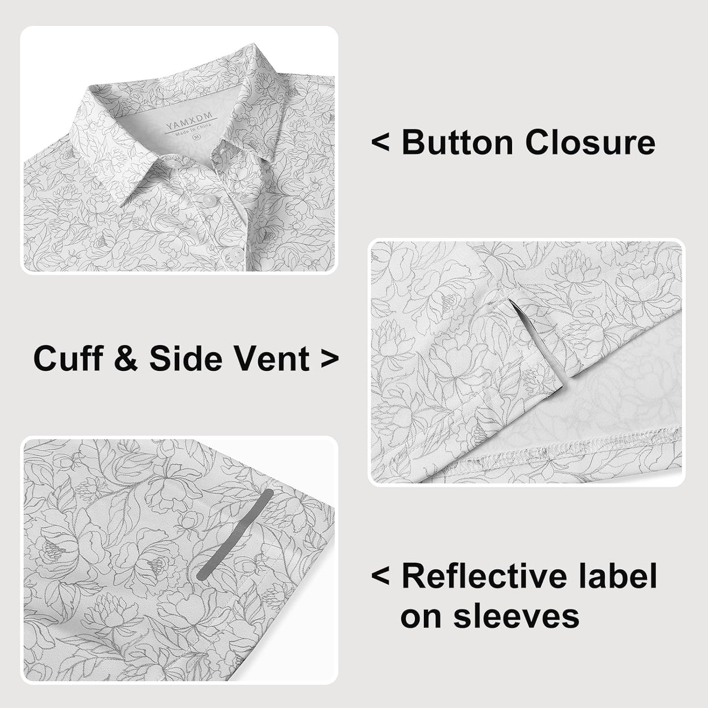 Golf Shirts for Men - Moisture Wicking Short Sleeve Performance Sport Casual Striped Collared Mens Polo Shirt