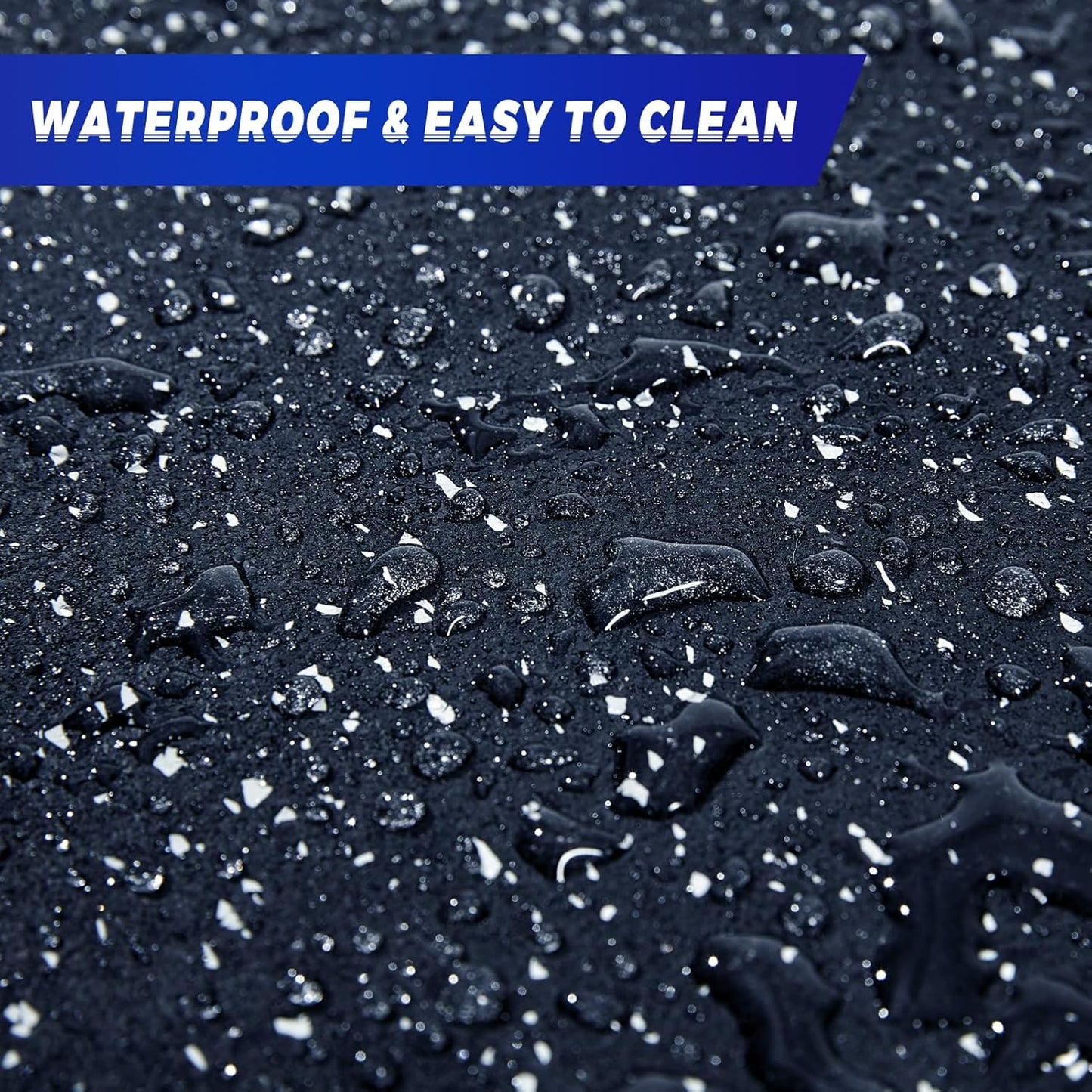 SUPERJARE 0.56'' Thick 24 Pcs 96 Sq Ft Rubber Top Exercise Equipment Mats, High Density EVA Foam Mats with Rubber Top, Interlocking Gym Flooring for Home Gym, Protective Workout Mat, Black/Grey