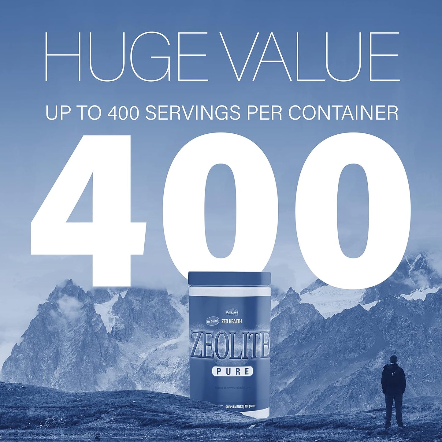 Zeolite Pure | Full Body Detox Cleanse for Women, Men, Adults | Supports Energy, Gut Health, Mental Clarity, & Optimal Inflammation Response | The Original Zeolite Powder (400 Servings)