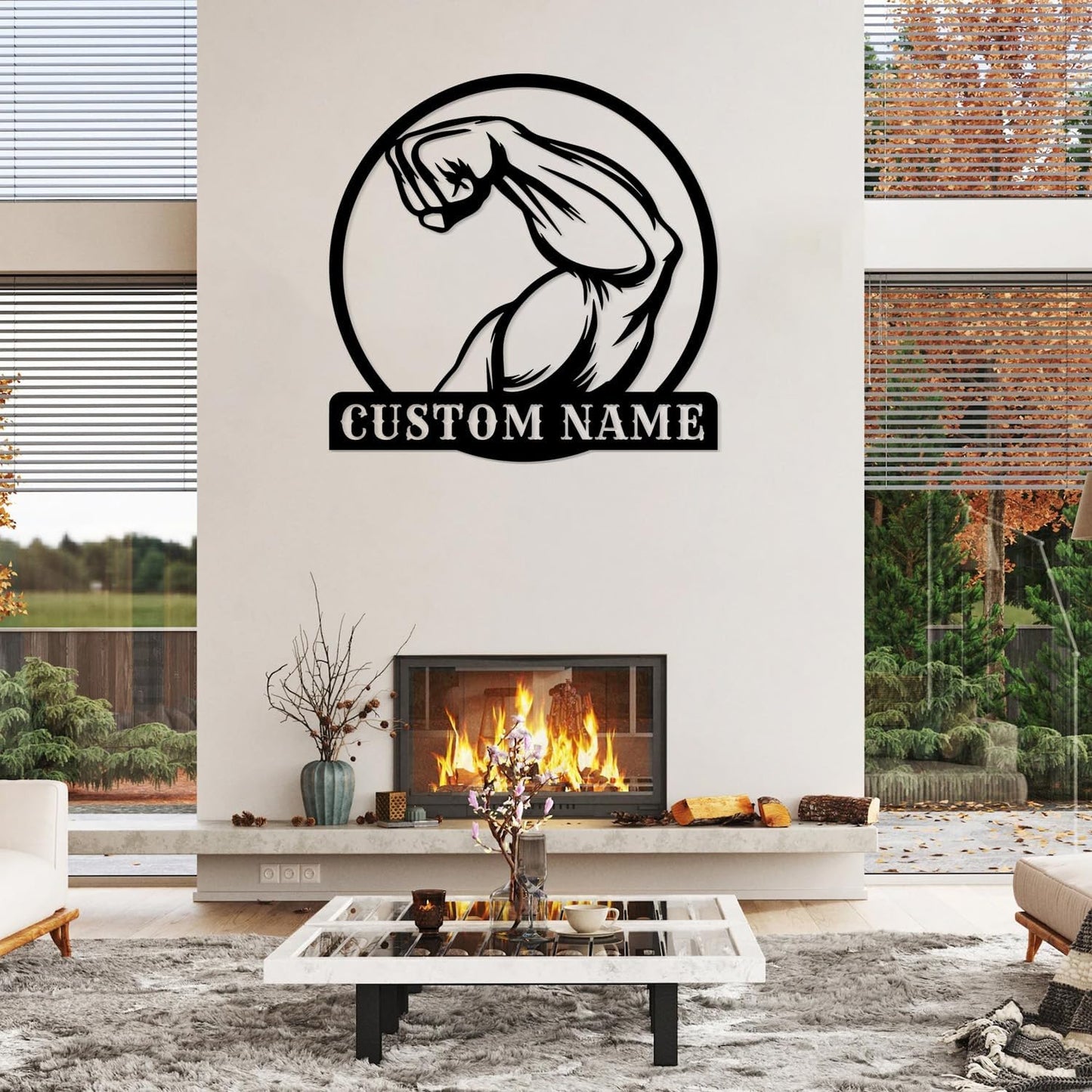 Personalized Metal Gym Sign, Custom Fitness Metal Wall Decor, Body Builder Lovers Gift, Gym Custom Unique Metal Wall Art, fitness room decor, home gym decor, gym wall art (Style-7)