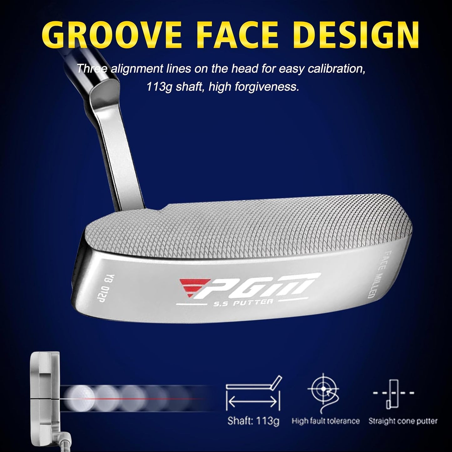 PGM Men's G Type Complete Golf Club Set - Titanium #1 Driver, Draw-Biased Hybrid, High-Strength Iron Set, High Forgiveness Putter, with Stand Bag