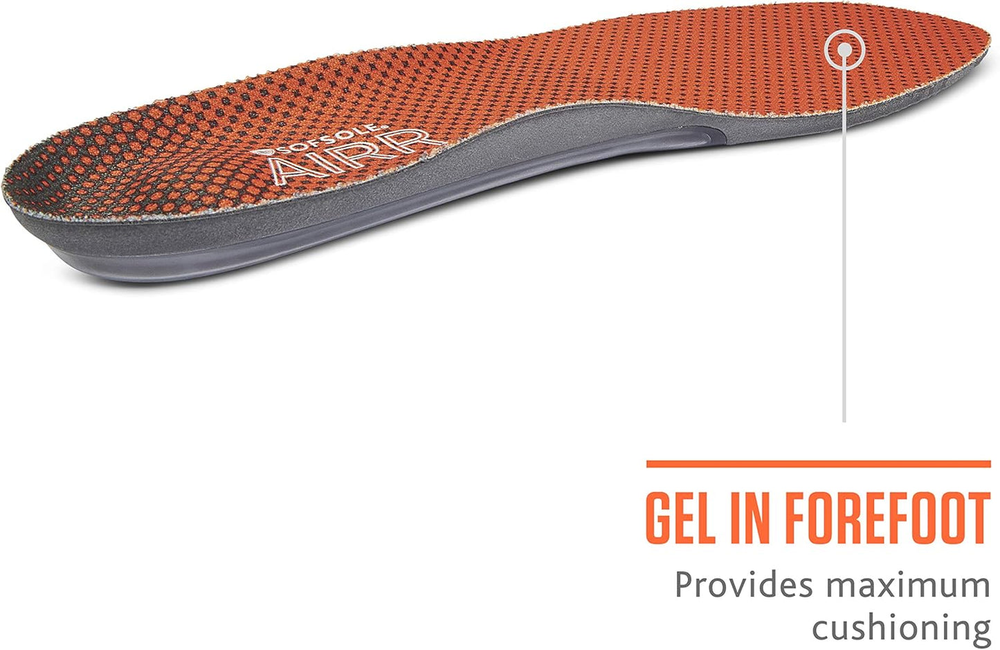 Sof Sole Insoles Men's AIRR Performance Full-Length Gel Shoe Insert