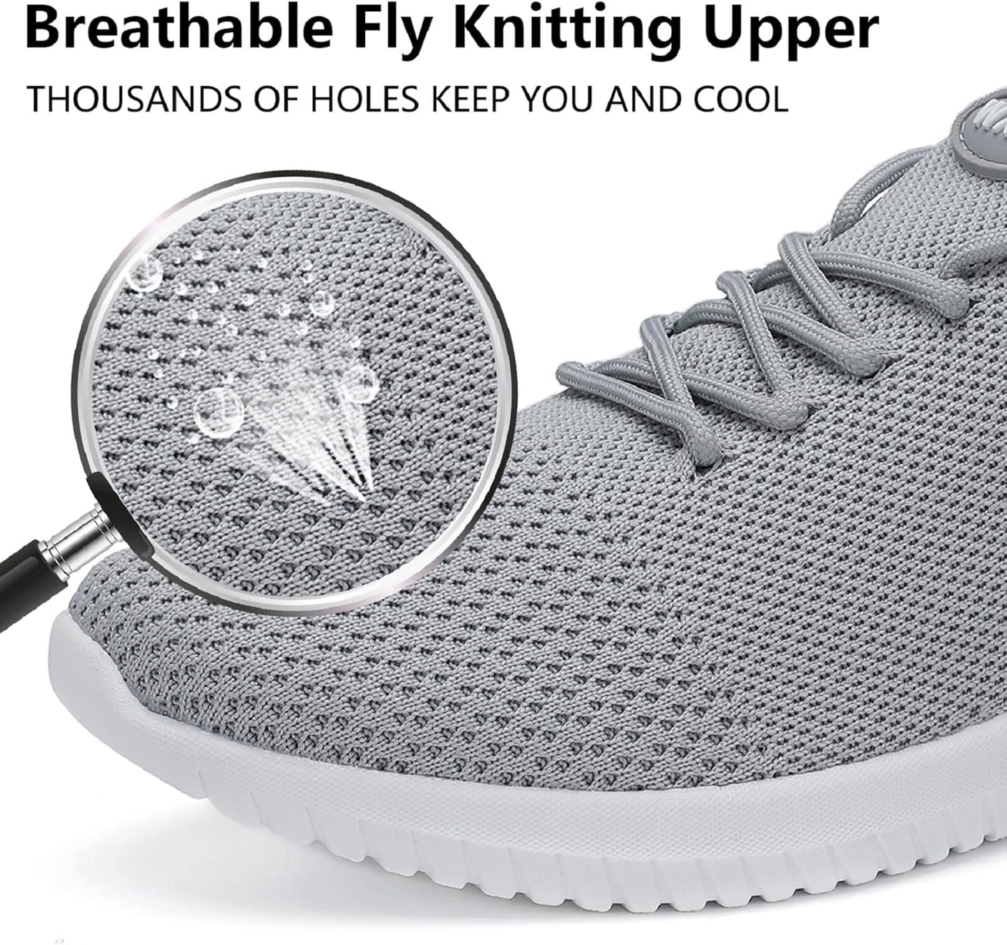 WXQ Men's Running Shoes Comfortable Lightweight Breathable Walking Shoes Mesh Workout Casual Sports Shoes