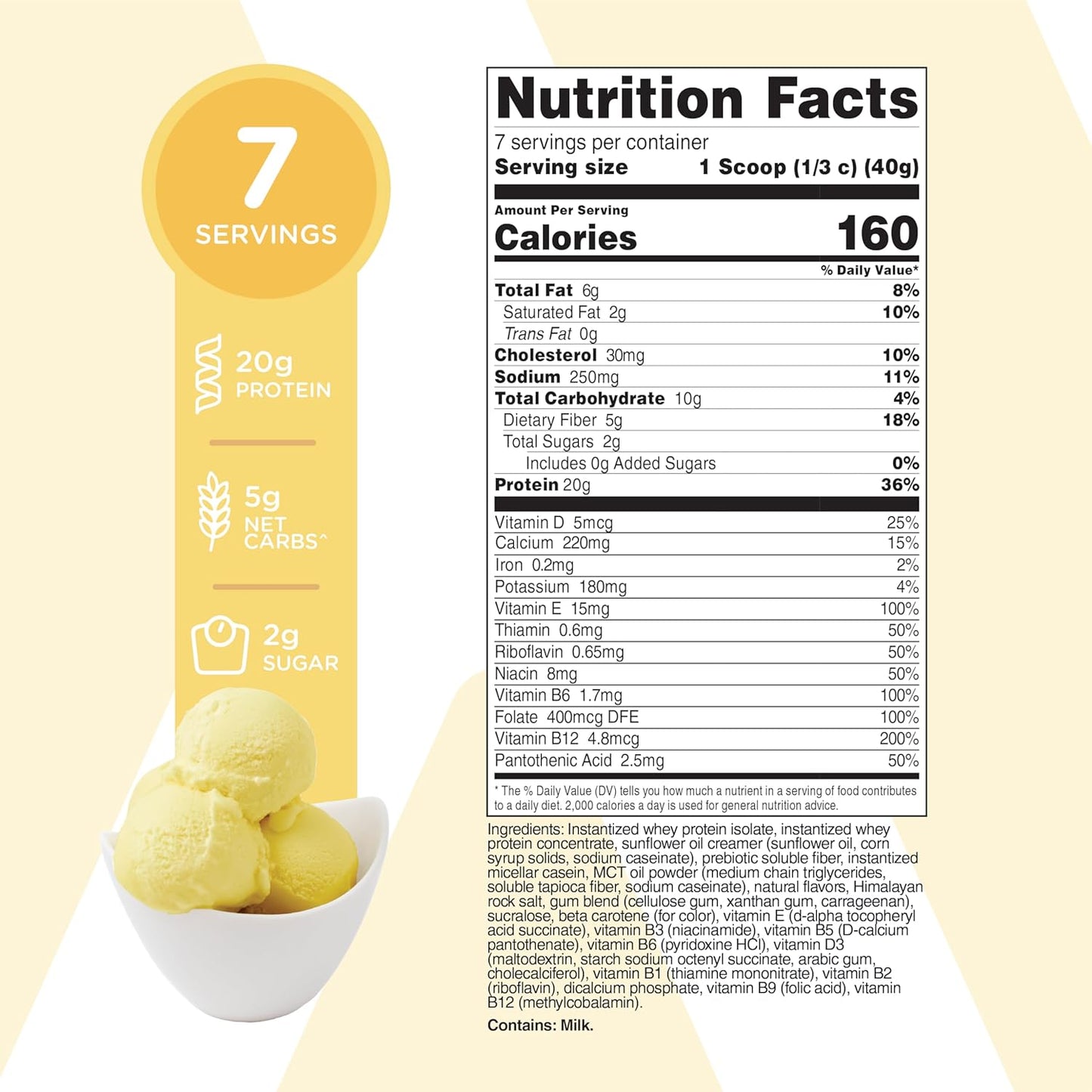 TransformHQ Meal Replacement Shake Powder 7 Servings (Pineapple Ice Cream Flavored) - Gluten Free, Non-GMO