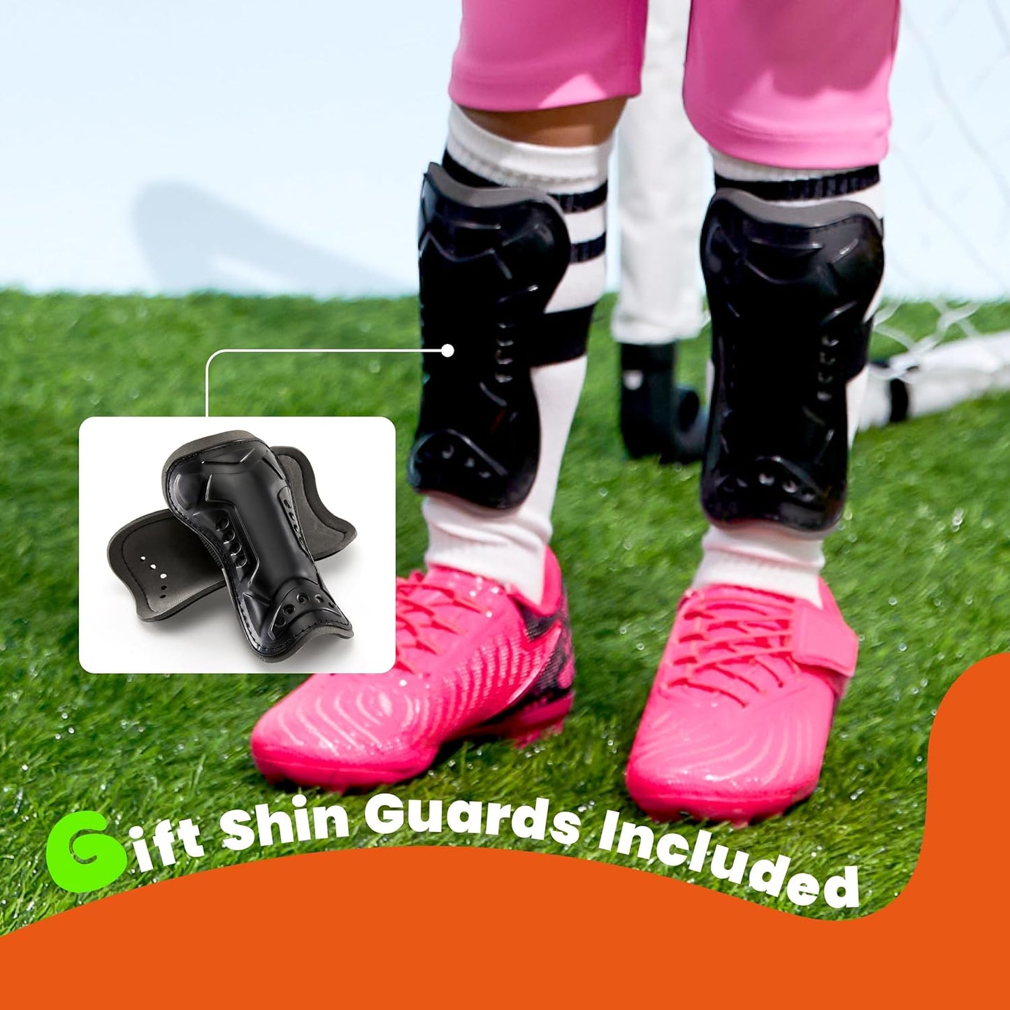 PATPAT Kids Soccer Cleats – Outdoor Firm Ground and Turf Football Training Shoes for Little Big Boys and Girls, Sizes 10-6